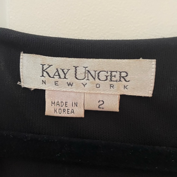 Kay Unger black wrap dress with belt - Picture 2 of 5